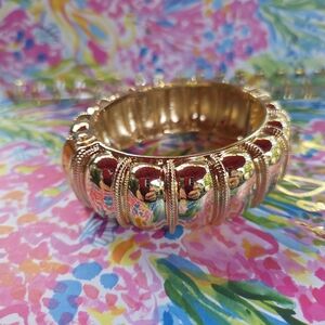 Lilly Pulitzer Bright Delight Gold Metallic Bracelet NEW